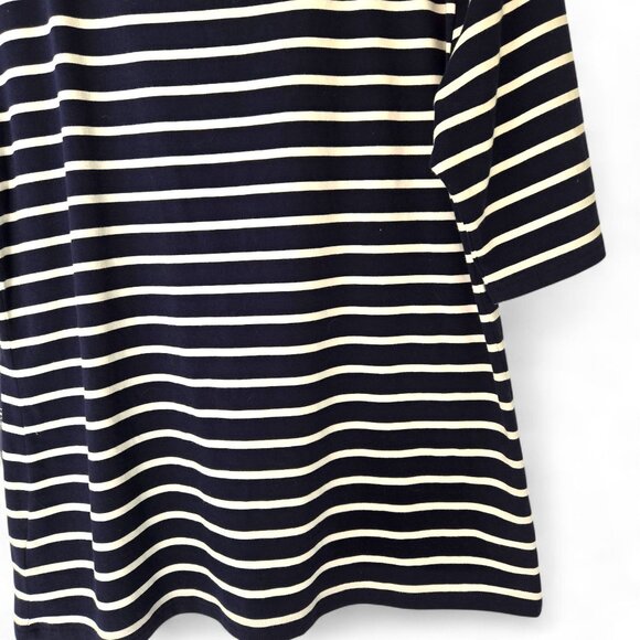 Chaps Womens Navy & White Striped Cotton Top Square Neck XXL - Picture 7 of 11